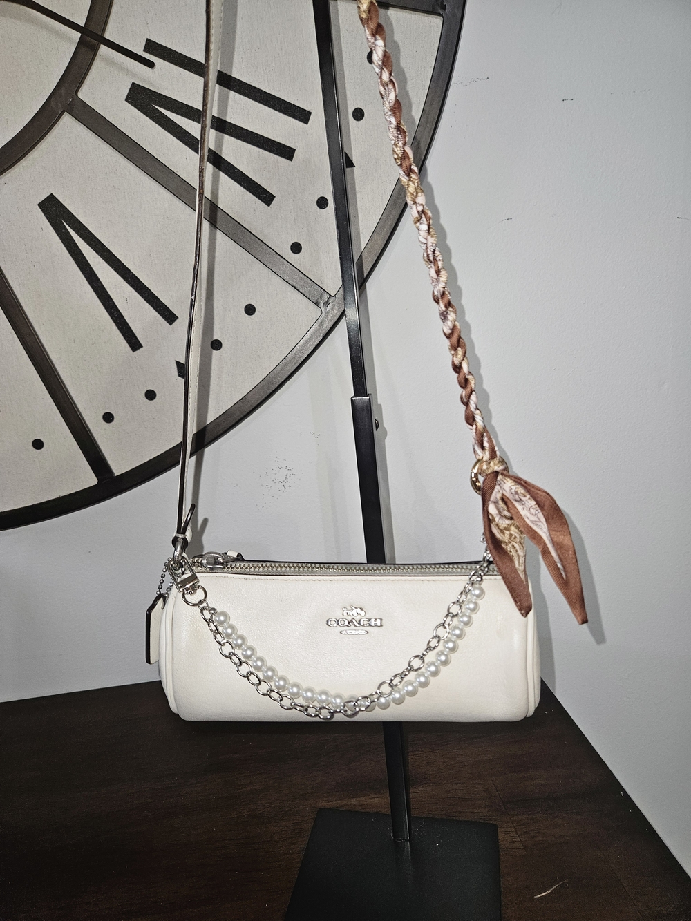 Coach Nolita Cream Mini Barrel Bag